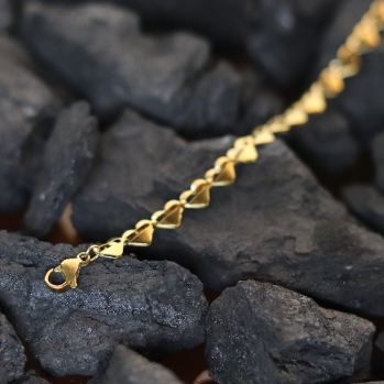 18K Gold-Filled Heart Chain Anklet