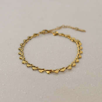 18K Gold-Filled Heart Chain Anklet