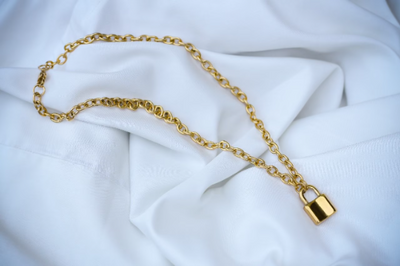 18K Gold-Filled Padlock Necklace