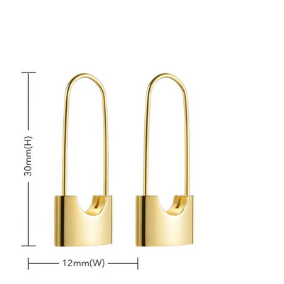 18K Gold-Filled Padlock Earrings