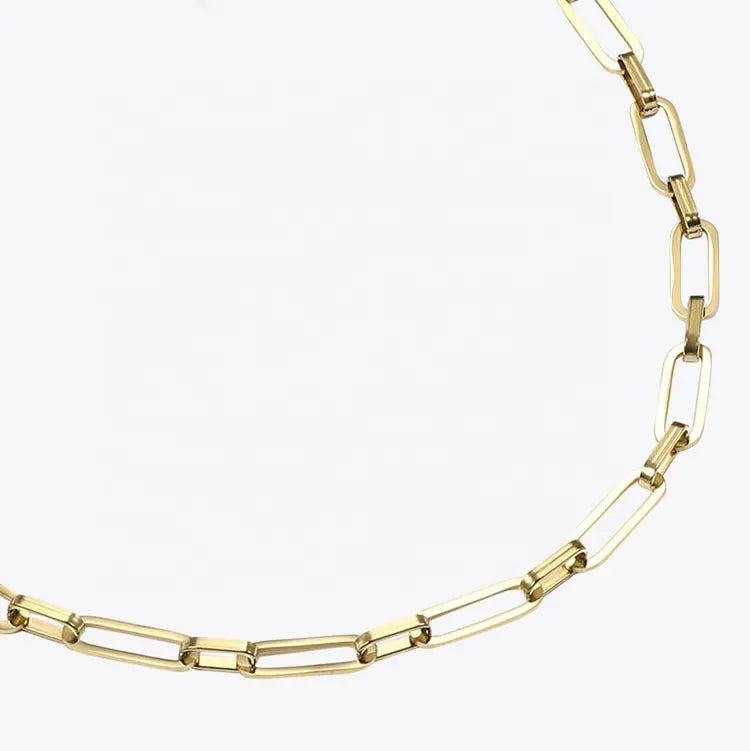 Gold Punk Link Chain Necklace