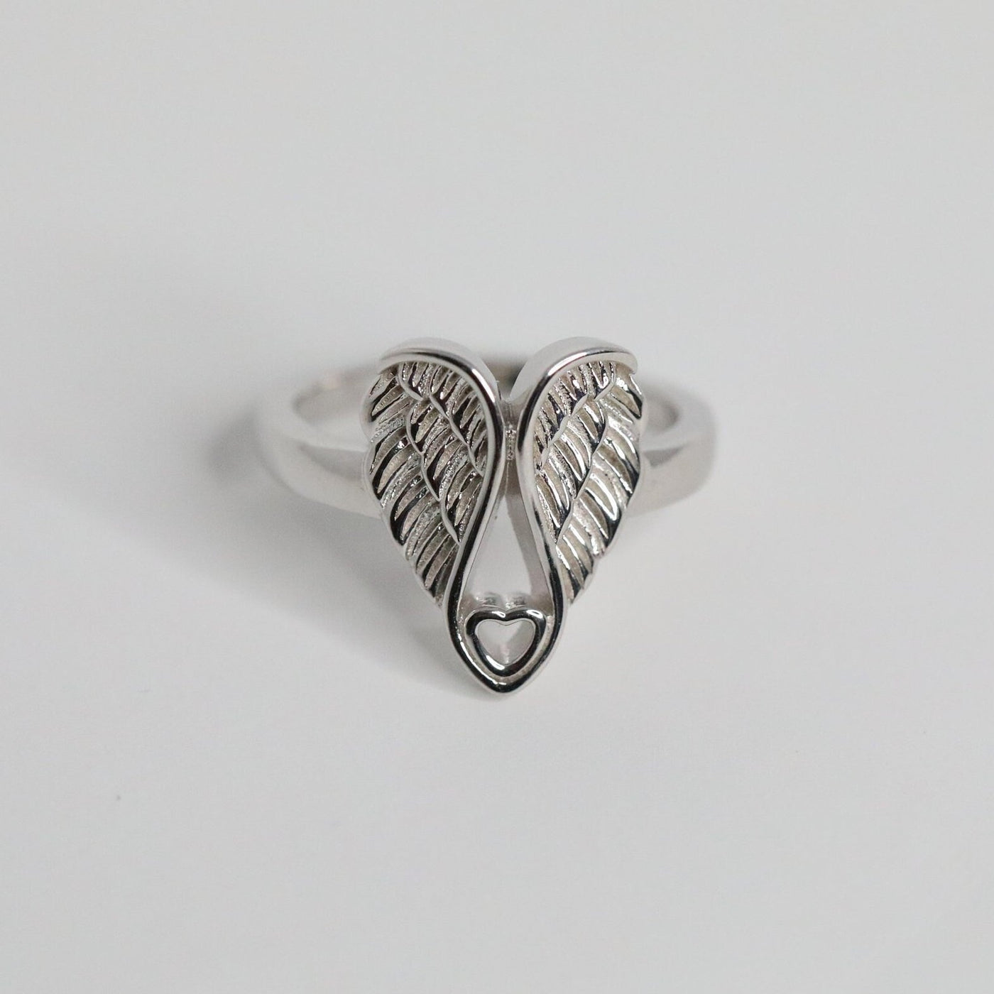 925 Sterling Silver Angel Wings Ring