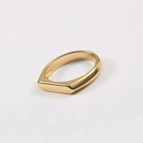 18K Gold-Filled Rectangular Band Ring
