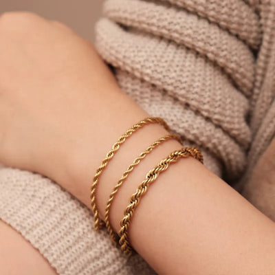 Gold Twisted Chain Bracelets