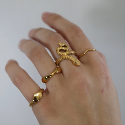 18K Gold-Filled Snake Wrap Ring