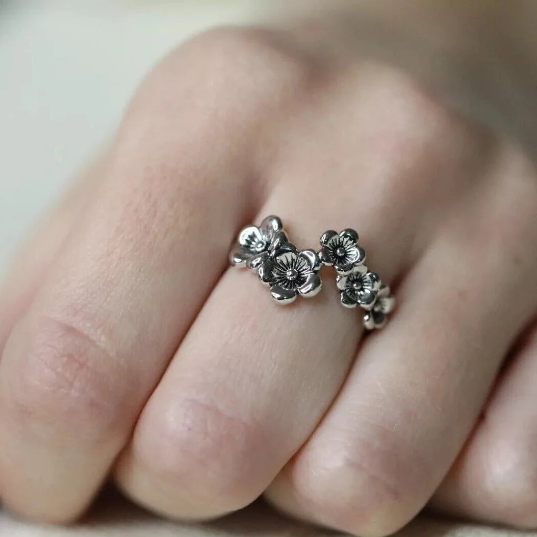 925 Sterling Silver Flower Ring