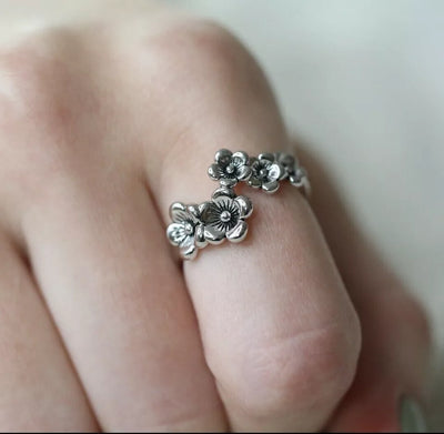 925 Sterling Silver Flower Ring