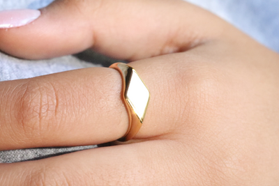 18k Gold-Filled Rhombus Ring