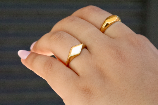 18k Gold-Filled Rhombus Ring