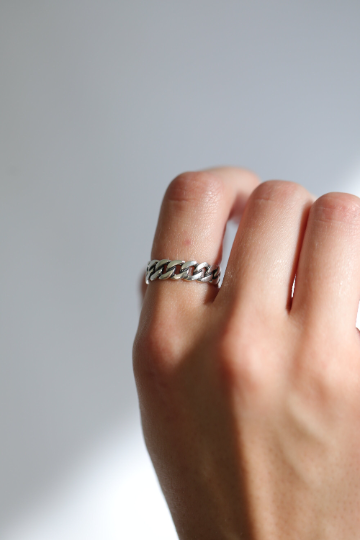 925 Sterling Silver Chain Ring