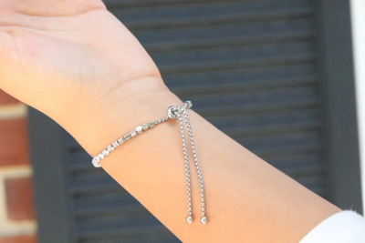 Dainty Silver Tennis Bracelet