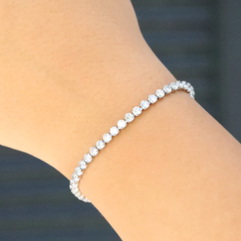 Dainty Silver Tennis Bracelet