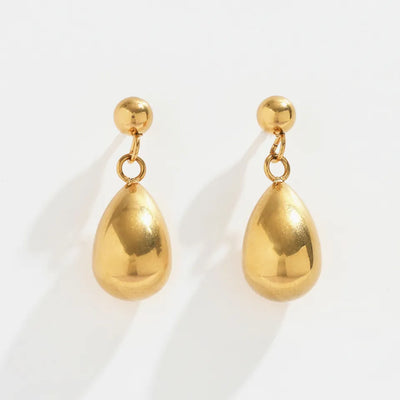 Gold Waterdrop Stud Earrings