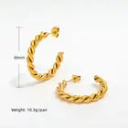 18K Gold-Filled Twisted Rope Earrings