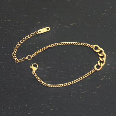 18K Gold-Filled Cuban Link Chain Bracelet