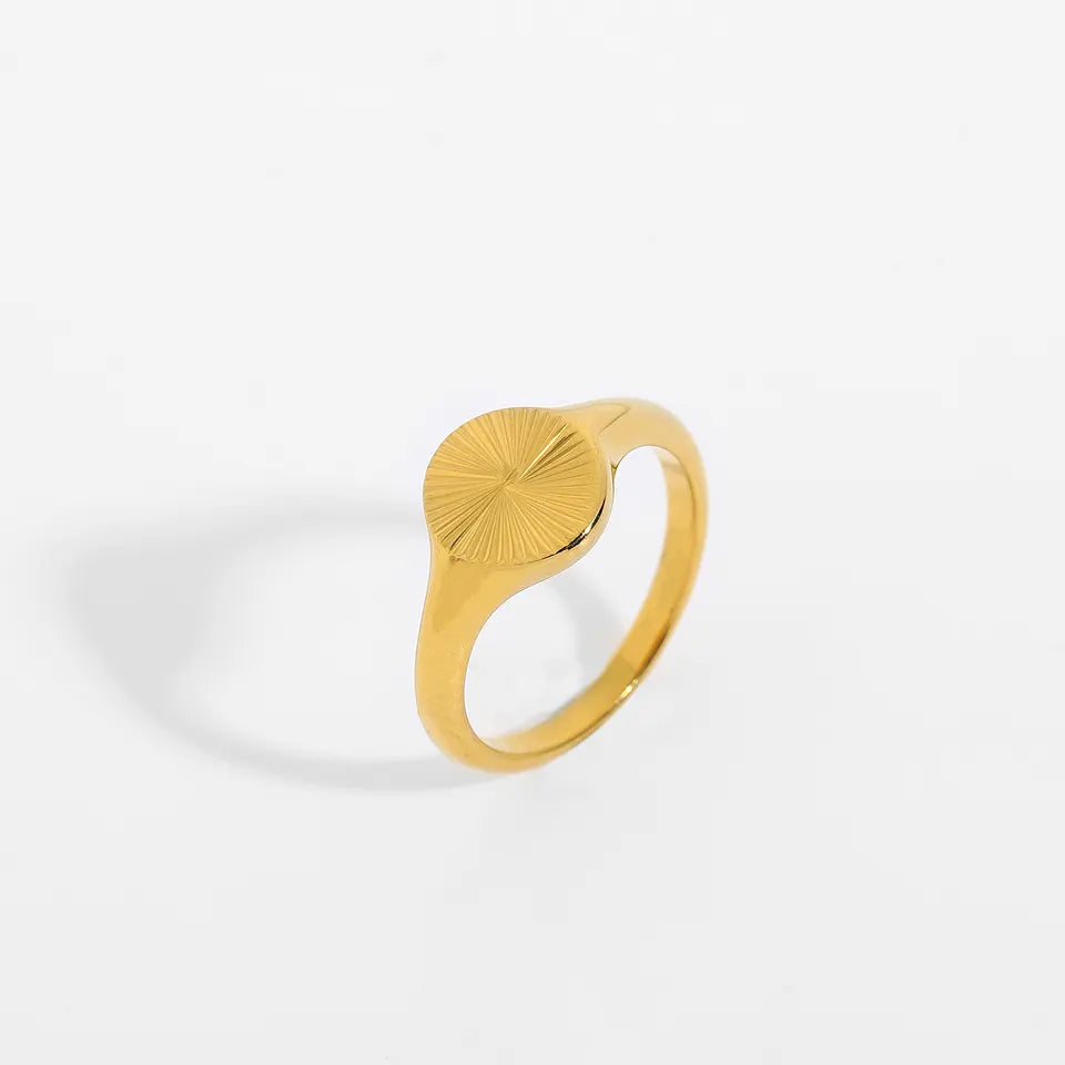 18K Gold-Filled Sunburst Ring