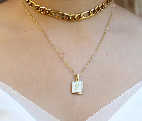 Check out Shell Alphabet Pendant Necklace.