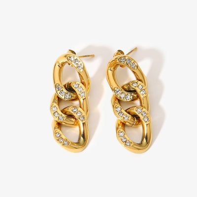 gold statement earrings