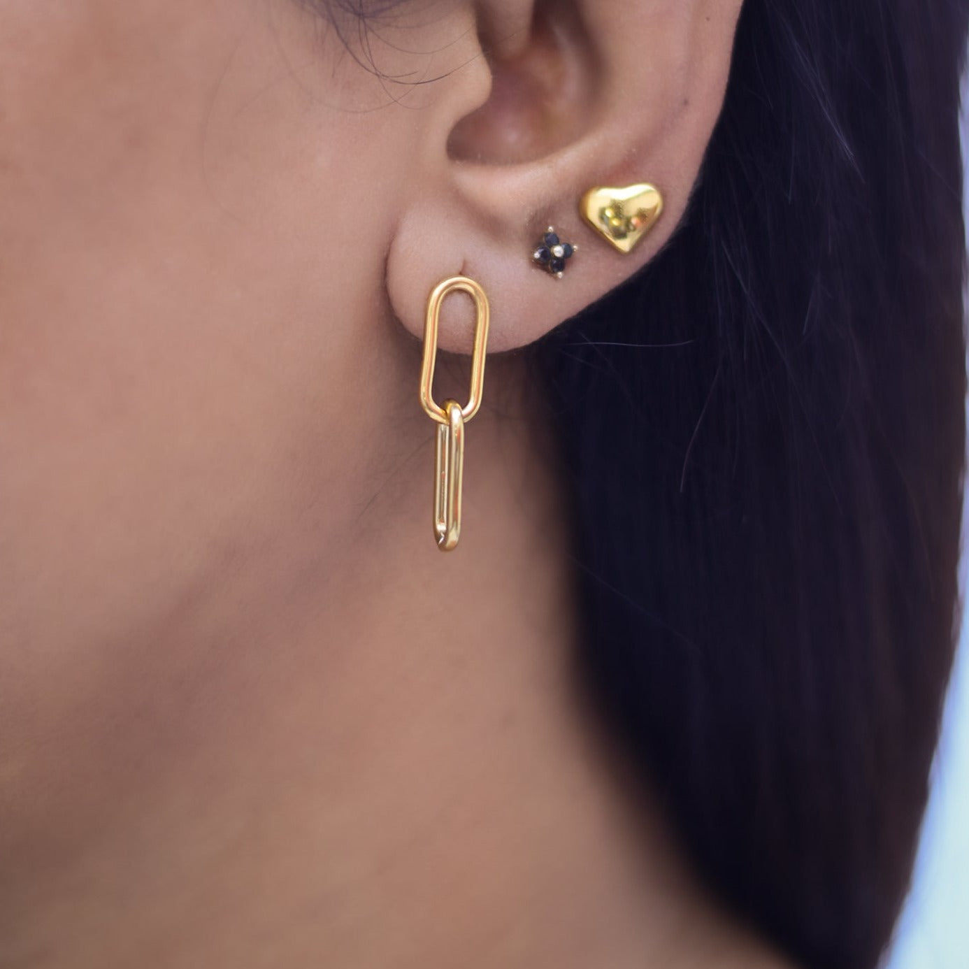 18K Gold-Filled Link Chain Earrings