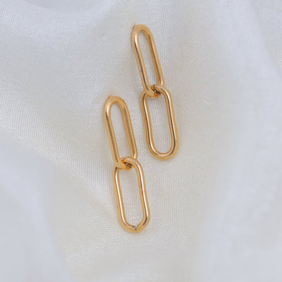 18K Gold-Filled Link Chain Earrings