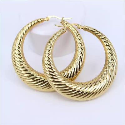 Shop Now Gold Thick Hoops.