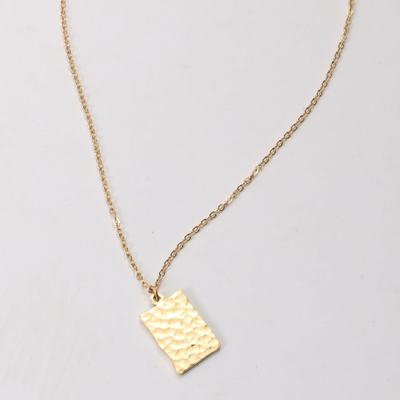 Hammered Pendant Necklace 