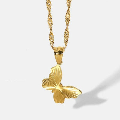 18K Gold-Filled butterfly necklace