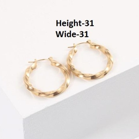 Twisted Hoop Earrings