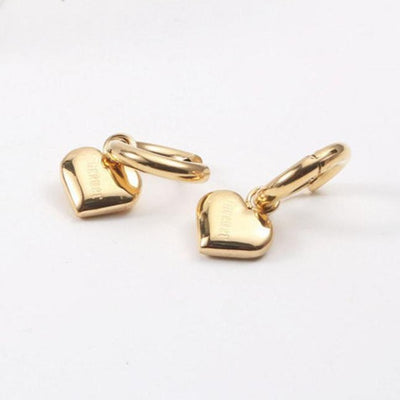 18k Gold Filled Heart Earrings