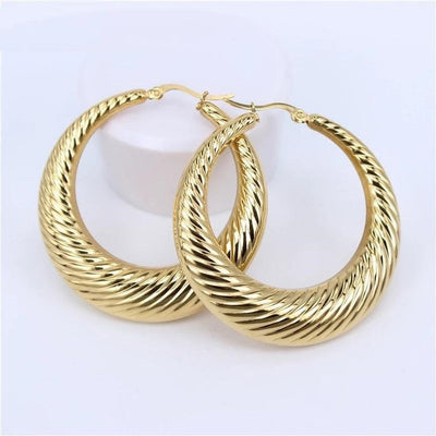 Gold Thick Hoops