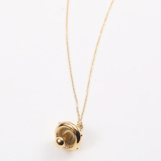 18K Gold-Filled Mushroom Pendant Necklace