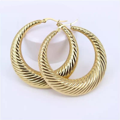 Gold Thick Hoops earrings