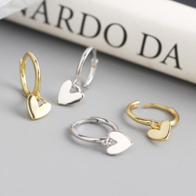 Heart Shape Hoop Earrings for sale online