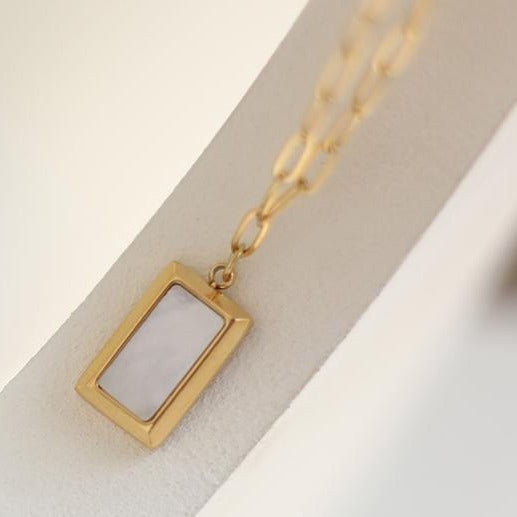 18K Gold-Filled White Shell Necklace