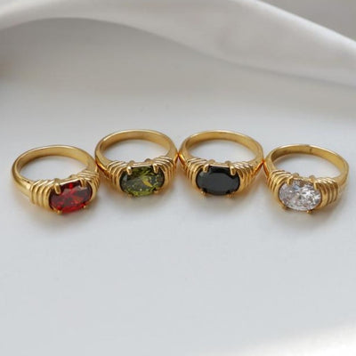 18k Gold Filled Cubic Zirconia Ring