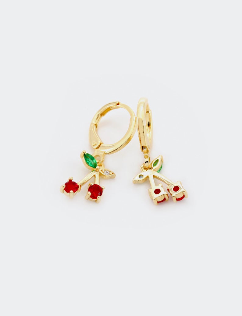 Gold filled Cherry Earrings