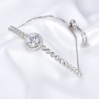 925 Sterling Silver Zirconia Bracelet