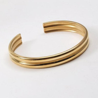 Gold open cuff bracelet 