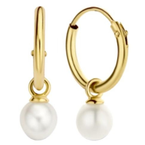 Real Gold Freshwater Pearl Earrings