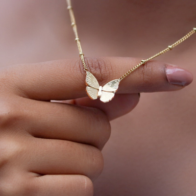 Dainty butterfly necklace