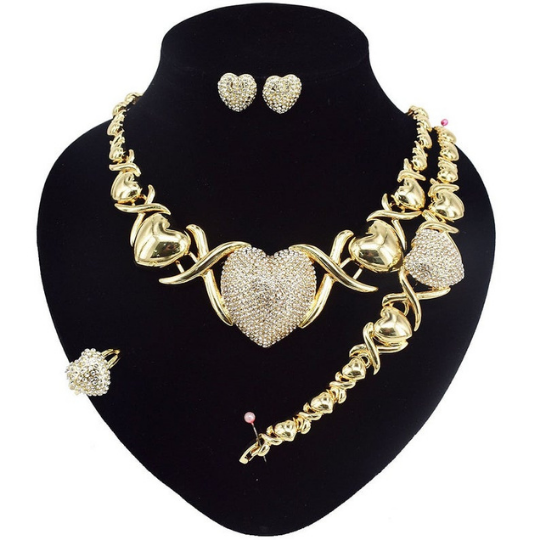 18K Gold-Filled Gold Xo Jewelry Set