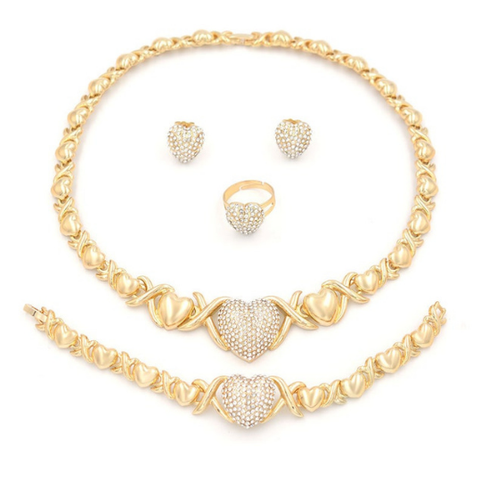 18K Gold-Filled Gold Xo Jewelry Set