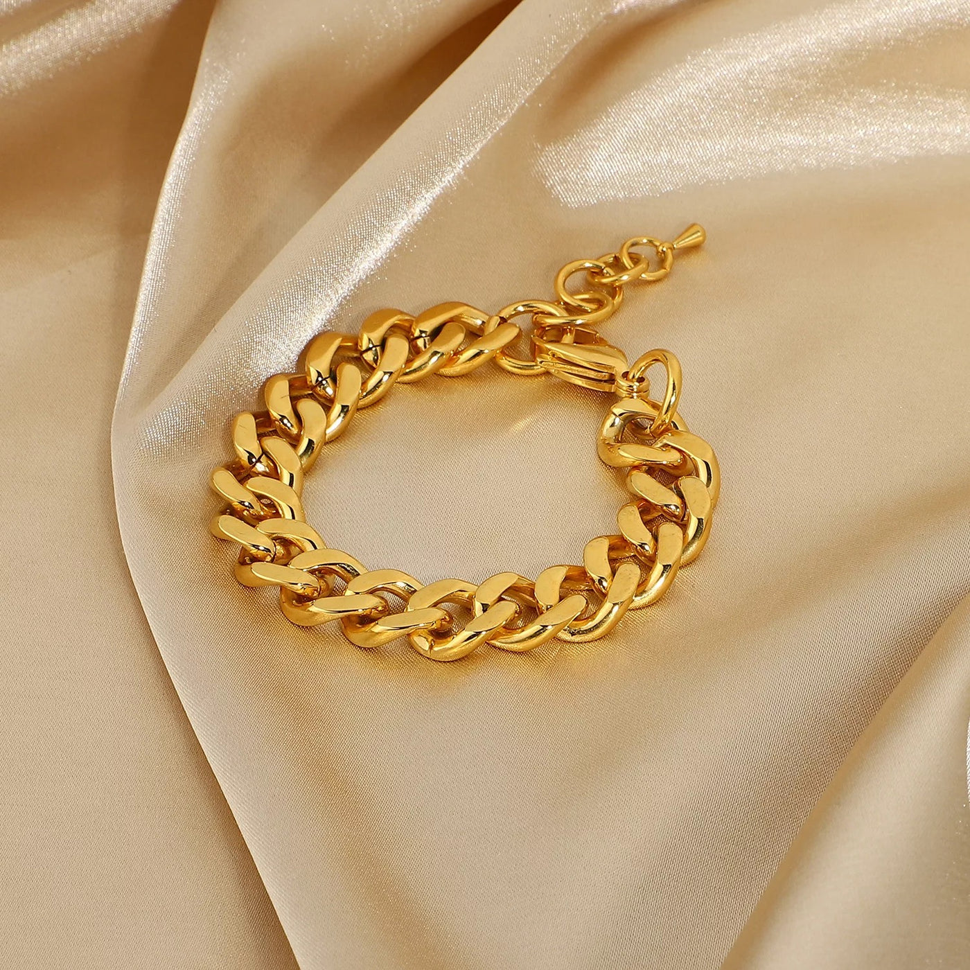 18K Gold-Filled Cuban Bracelet 12mm