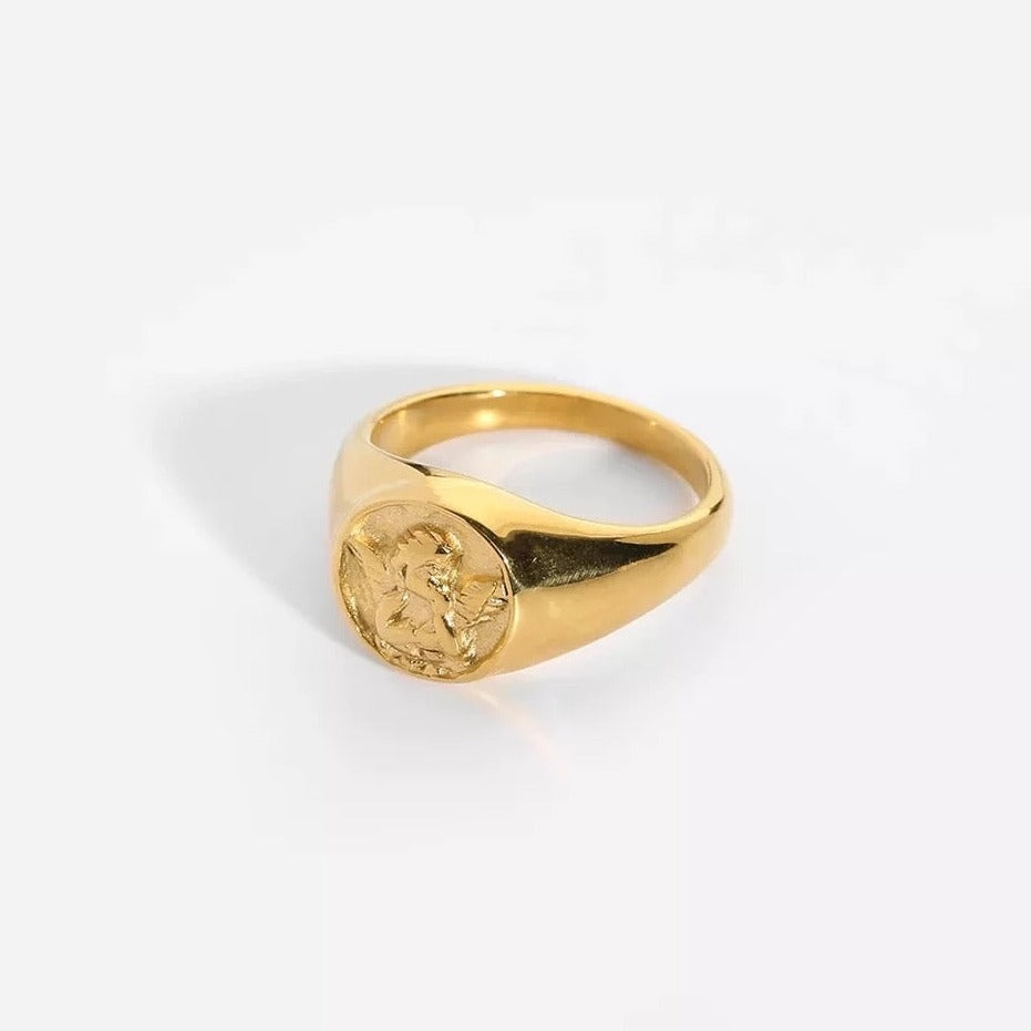 18K Gold-Filled Angel Ring