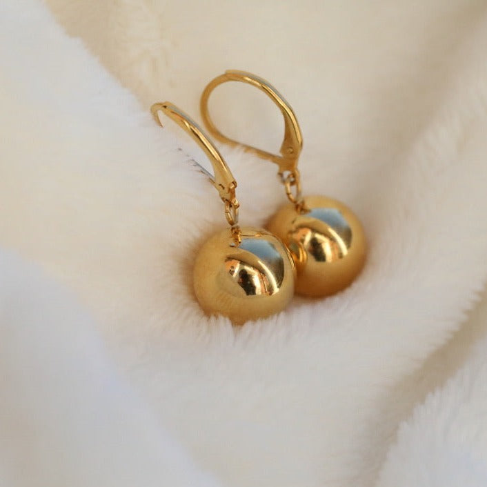 18K Gold-Filled Ball Earrings