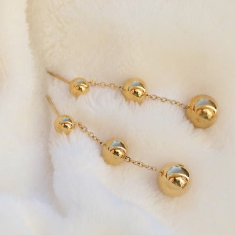 18K Gold-Filled Ball Earrings