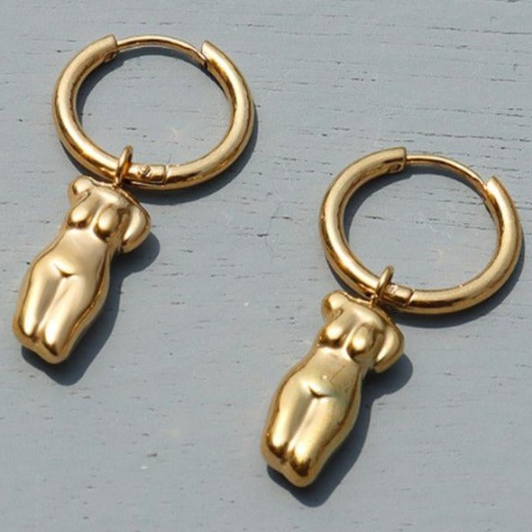Shop Gold Female Figure Earrings.