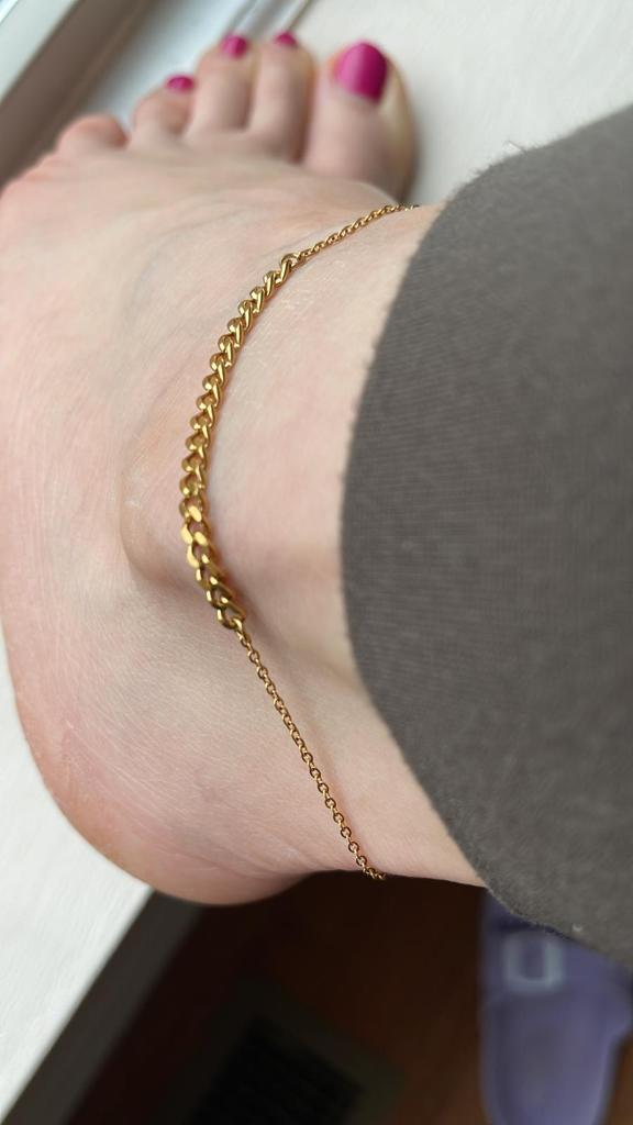 18K Gold-Filled Cuban Chain Anklet
