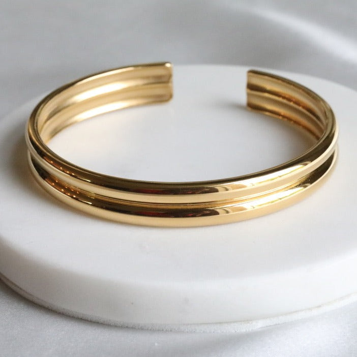 18K Gold-Filled Open Cuff Bracelet