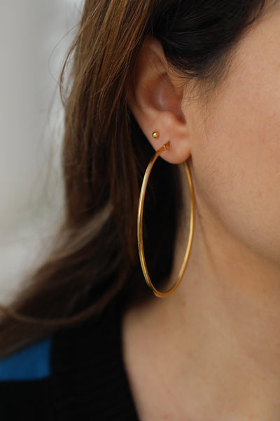 18K Gold-Filled Large Oval Hoop Earrings